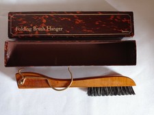Vintage Klapp Kleiderbürste Aufhänger Holz in Box Made in Germany sehr guter Zustand