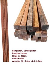Sonderposten Restposten 8€/Stück 2m Bangkirai Holzleiste Drechselholz Bastelholz