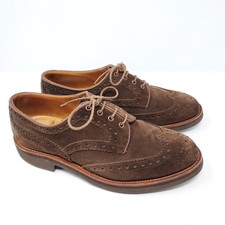 Tricker's VBS 6973 Bowood Full-Brogue Derby Coffee Suede EU 44 UK 10 US 11 Fit 5