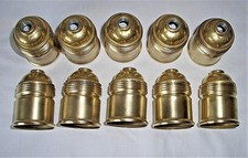 10 Stück alte Fassung E27 Messing Lampenfassung 