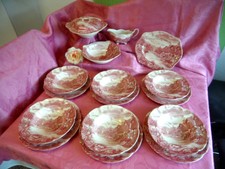 Speiseservice 17tlg/6Pers. Johnson Bros Country Side Rot Old English 