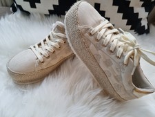 Guess Schuhe Espadrilles Sneaker Schnürrschuhe Beige Gold 39 Neu ungetragen