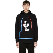 Givenchy Paris Cuban Fit Hoody Abstract Girl Print Pullover, Schwarz 620€