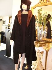 *WUNDERSCHÖNER PERSIANERMANTEL* SWAKARA*NERZKRAGEN*Gr.44/46*TOP*