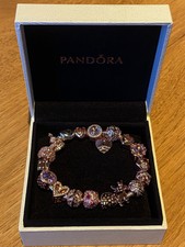 Pandora Armband Herz 20cm, Charms, Raritäten, rosé vergoldet, neuwertig