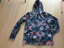 Cecil tolle Sweatjacke Gr. L blau mit Blumenmuster sehr guter Zustand 