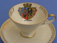 Mokka-Tasse Sammeltasse Nordfriesland – Wappen und Gold-Ornamente – Alka Kunst