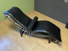 Cassina Le Corbusier LC4 Design Liege Schwarz Chrom Nachbau L 160 B54 H73