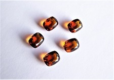 Citrin Cushion Antik Kissen 9 x 7 mm orange braun dunkel orange