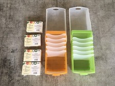 top! 2 Karteikästen Croco HAN 998-603  grün/orange inkl 400 neuen A8 Karten