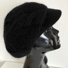 Angora Ballonmütze Cap Kappe Mütze Schirmmütze Schildmütze Winter Wintermütze  