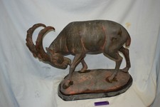 Steinbock, Bronze, schöne Antikpatina, polierter Marmorsockel, 60cm