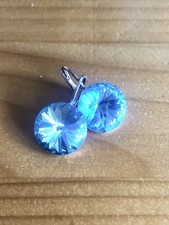 Swarovski Ohrringe Türkis  Durchmesser -14 mm