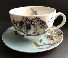 Schöne Portmeirion TU-Whit TU-Woo Eulen extra große Jumbo Tasse Becher & Untertasse