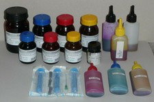 Sammelsurium Nachfüll Tinte für Tintenstrahldrucker von HP und Canon, ca. 510 ml