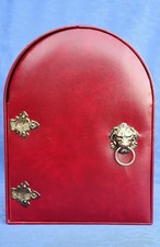 Schlüsselkasten Rot Türklopfer Vintage Schlüsselkästchen Weinrot Löwengriff Gold