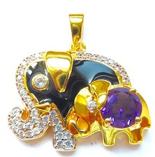 Harry Ivens IV Anhänger Silber 925 verg. mit Amethyst und Zirkonen ca.1,76 ct.