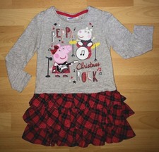 PEPPA PIG tolles LA-Shirt-Kleid,Christmas,Rüschen Gr.98-104,"next UK dress"
