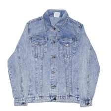 Vintage Looney Tunes Bugs Bunny 90s blau Regular Denim Jacke Damen S