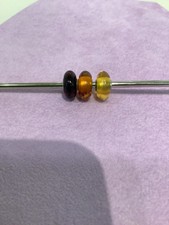 Trollbeads 3 Bernstein Perlen a.d. Perlen Stein