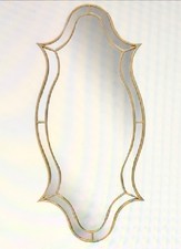 Wandspiegel Inart, Höhe 110 cm, Rahmen Metall goldfarben, NP 149,- EUR