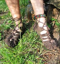 Pixie Sandalen Cosplay Larp Festival Leder Hippie Psytrance Größe 3 4 5 6 7 8