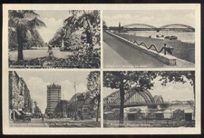 AK 45 DÜSSELDORF - HINDENBURG-WALL,SKAGERRAK-BRÜCKE 4BILD gel.1949 (01) 