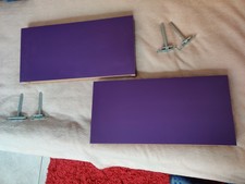 2 Wandregale Lila MDF-Wandboard Schweberegal Hängeregal Freistehend DVD CD 