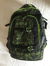 satch schulrucksack gebraucht schwarz neongrün