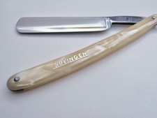 Rasiermesser PETER HENNES Haan bei SOLINGEN Rare 4/8 TOP Straight Razor, Carbon!