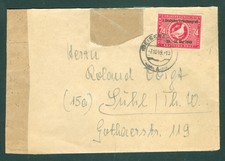 SBZ -  Deutscher Volkskongreß -  Plattenfehler  233 I   -  EISENACH   7.10.49