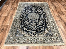 Feiner Perserteppich Perser Orient Teppich Nain Wolle & Seide  200 x 121 TOP