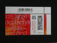BRD 2022;Mi.3726; 125 J. Caritasverband;Top-Stadtstempel Erstausgabetag;Eckmarke