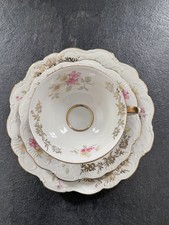 Sammelgedeck Vintage Bavaria Wunsiedel Porzellan 3 teilig Goldrand Tasse Teller