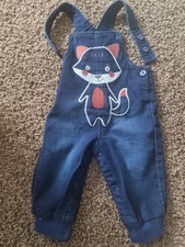 Süße  Baby Jeans Latzhose  Größe  62 Blau Denim