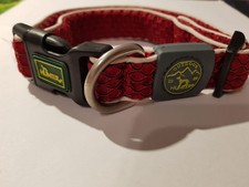 Hunter Halsband S - in Rot - doppelt gewickelt - Gurtband Geschirr guter Zustand