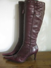 KS Shoes Kennel & Schmenger Kniestiefel Boots Gr. 36 lila spitz Vintage 90er 90s