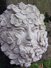 RELIEF Elfengesicht ELFE Wandrelief Greenman Steinfigur frostfest L Baumgesicht
