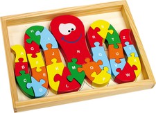 Steckpuzzle Tintenfisch ABC Holz Alphabet Buchstaben Puzzle Lernspiel für Kinder