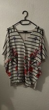 Oberteil Janina T-Shirt mit Cut Outs- V-Ausschnitt geblümt Größe 38  Shirt