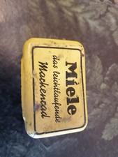 Kleine Miele Blechdose historisch gebraucht