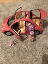 Barbie Mattel VW Käfer rosa 2000 Bug Spielzeugauto Vintage Plus VW Schlüssel am Schlüsselring