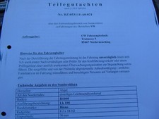 TÜV Gutachten Alufelge CW Binno B 1000 8x18 5x100  ET 30 VW Golf Bora Beetle