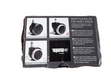 5x Hartbodenrollen Bürostuhl Drehstuhl Ersatzrolle 11mm Stift  kratzfrei TOPSTAR