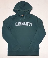 Vintage Carhartt Hoodie Herren Medium Erwachsene Grün Kapuze College Pullover Rechtschreibung