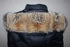 Graufuchs Pelzkragen Kapuze Kragen Fellkragen Echt Fell Fuchs Jacke Parka Mantel