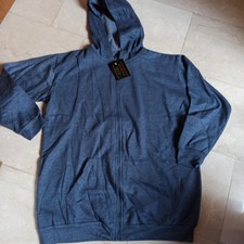 Kapuzen Jacke Sweatjacke Zipper Hoodie Pulli blau Gr. XL Neu
