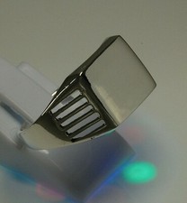 massiv Sterling Silber 925 einfacher Siegelring signet ring Gravurplatte 11x8 mm