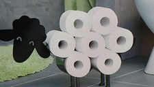 WC Rollenhalter Schaf WC-Papierhalter Form Schafsilhouette Klorollenhalter  Klop