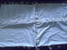 MIULEE 4er Set Samt Kissenbezug Pompon Sofakissen Deko 29x48 cm